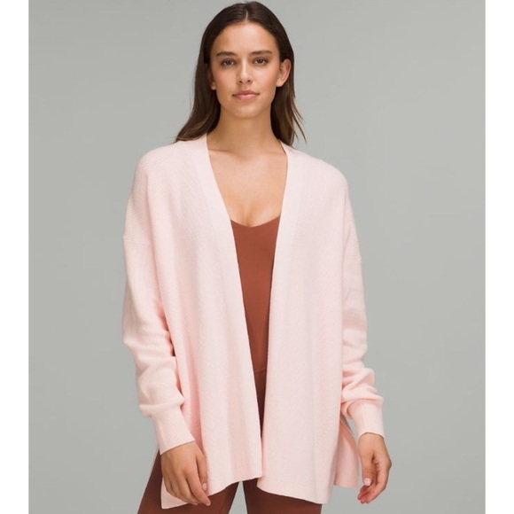 lululemon athletica Sweaters - Lululemon Side Slit Sweater Cardigan Wrap in Strawberry Milkshake Size 12 NWT